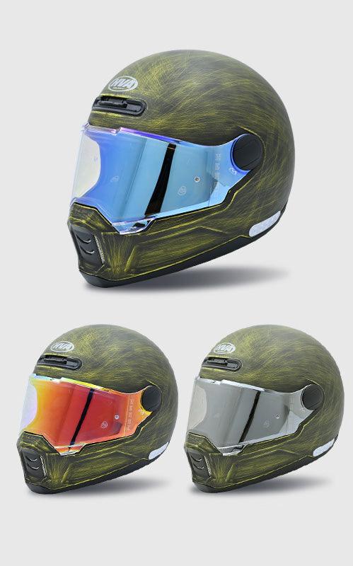 HVAâ„¢ Retro Full-Face Motorcycle Helmet