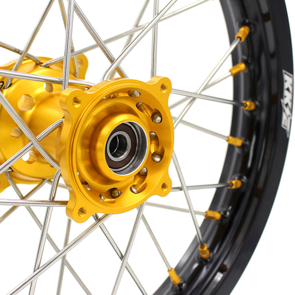KKE 17/14 RM80 1993-2001 RM85 2002-2026 For SUZUKI Kid's Small Wheels Rims Gold Nipples