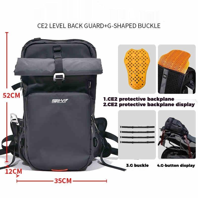SEIVI⢠Motorcycle Touring Tactical Camping Backpack