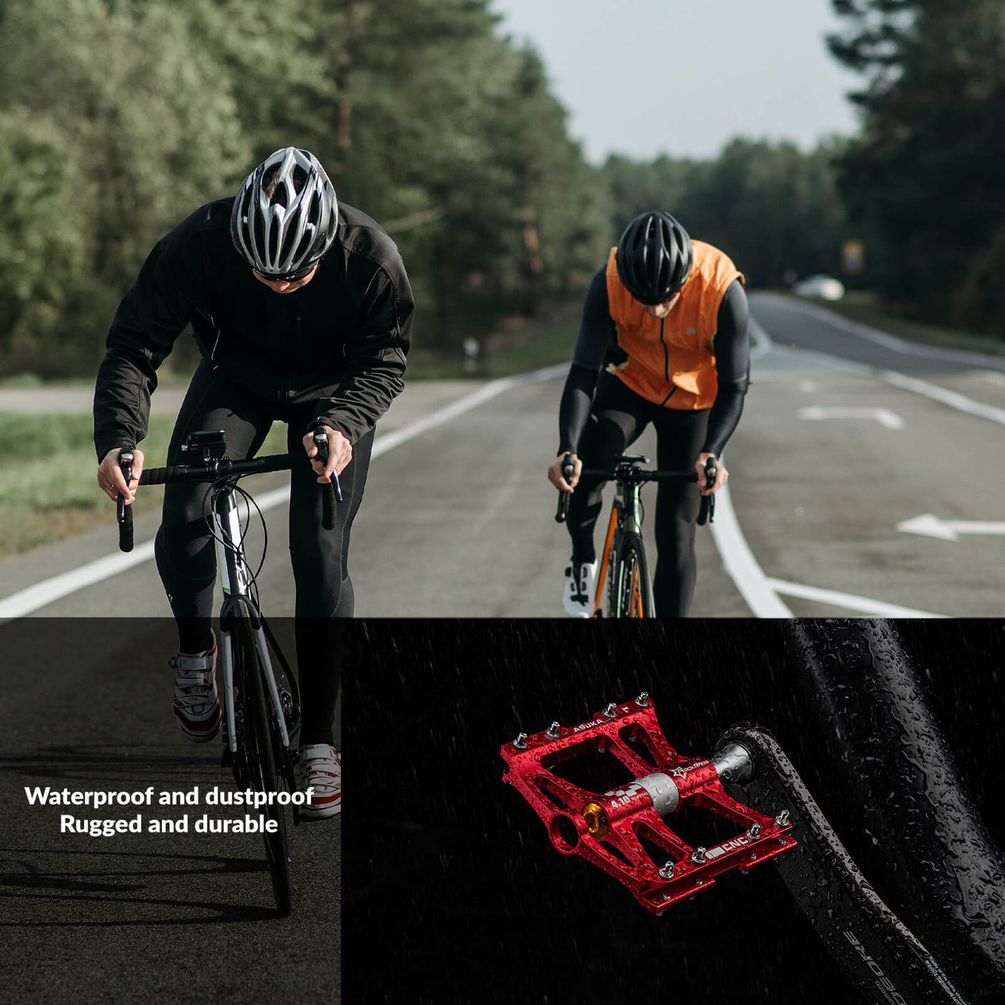 Aluminum Alloy 4 Bearings Mountain Bike Pedals