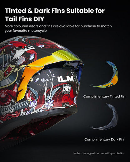 ILM Full Face Motorcycle Helmet Model Z501