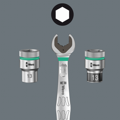Wera 8790 HMC HF 1 Zyklop Socket Set 1/2" Drive Metric 05004203001