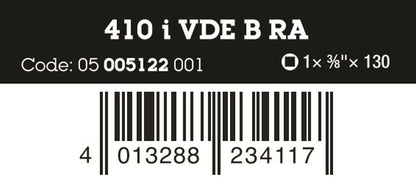 Wera 410 i VDE A RA Ratcheting T-Handle Socket Driver 3/8" Drive 05005122001
