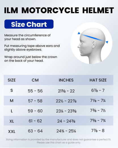 ILM Full Face Motorcycle Helmets Racing Helmet Model MF509