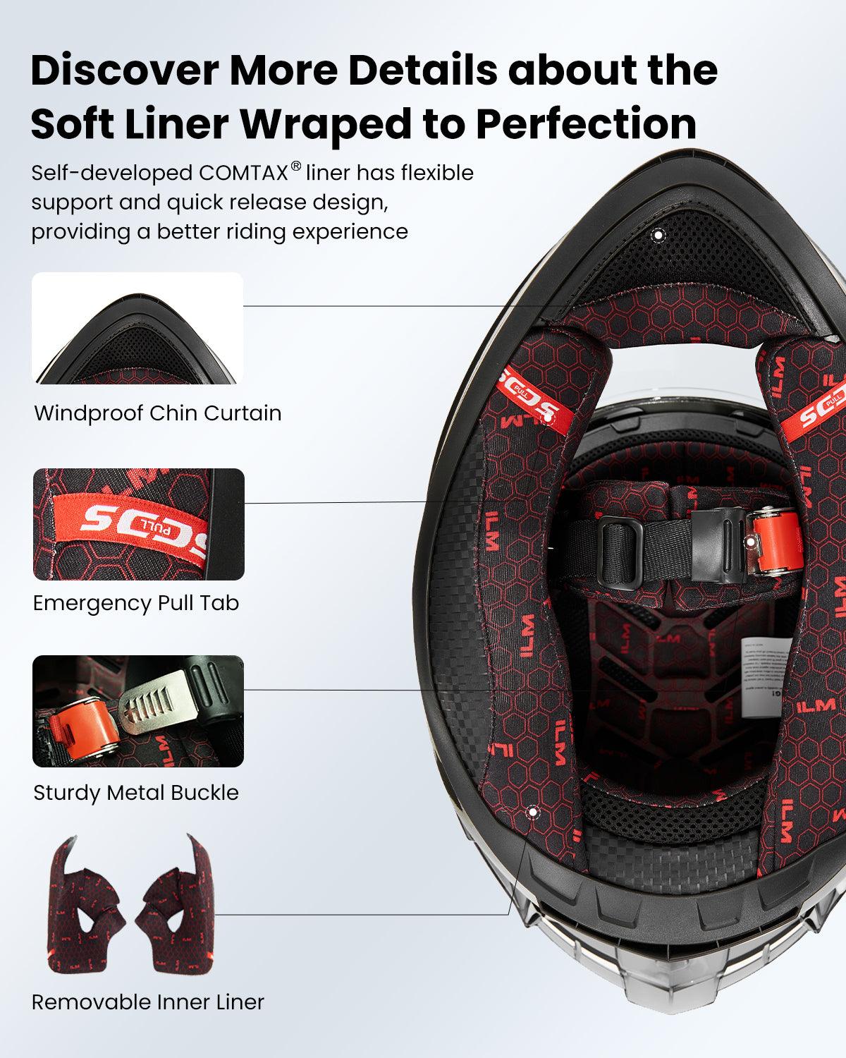 ILM Full Face Motorcycle Helmet Model Z501