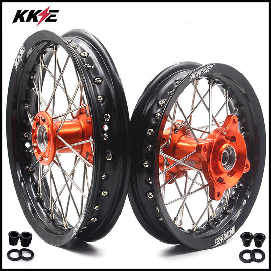 KKE 12/10 MIni Kid's Wheels For KTM SX50 2014-2023 GAS GAS MC50 2021-2023 Dirtbikes Orange Hub