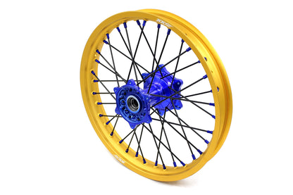 KKE 21"&19" Mx Dirtbike Cast Wheels For YAMAHA YZ125 YZ250 YZ250F YZ450F Gold Rim Black Spokes
