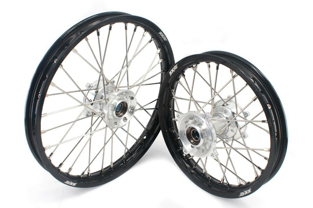 KKE 19"*1.6 & 16"*1.85 Kid's Big Wheels Fit KTM SX 85 Husqvarna TC85 GAS GAS MC85 2021-2024 Silver Hub