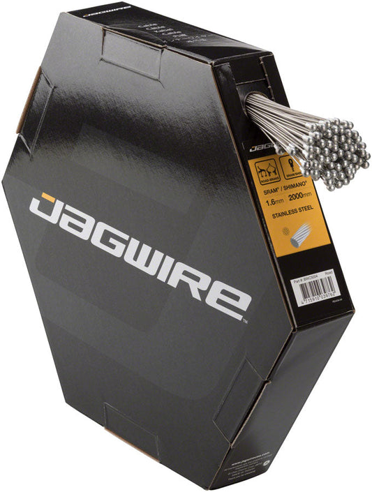 Jagwire Basics Brake Cable - 1.6x2000mm Stainless SRAM/Shimano Road Filebox of 100'