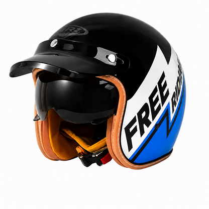 The Street King - Vintage Open Face Helmet - DOT & ECE Approved
