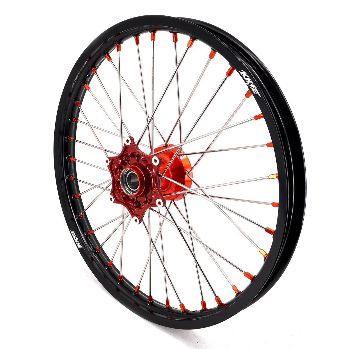 KKE 21" 18" Cast Enduro Wheels For KTM EXC EXC-F EXC-E 2003-2025 Orange Nipples