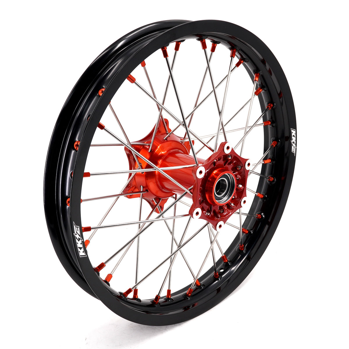 KKE 21" 18" Cast Enduro Wheels For KTM EXC EXC-F EXC-E 2003-2025 Orange Nipples