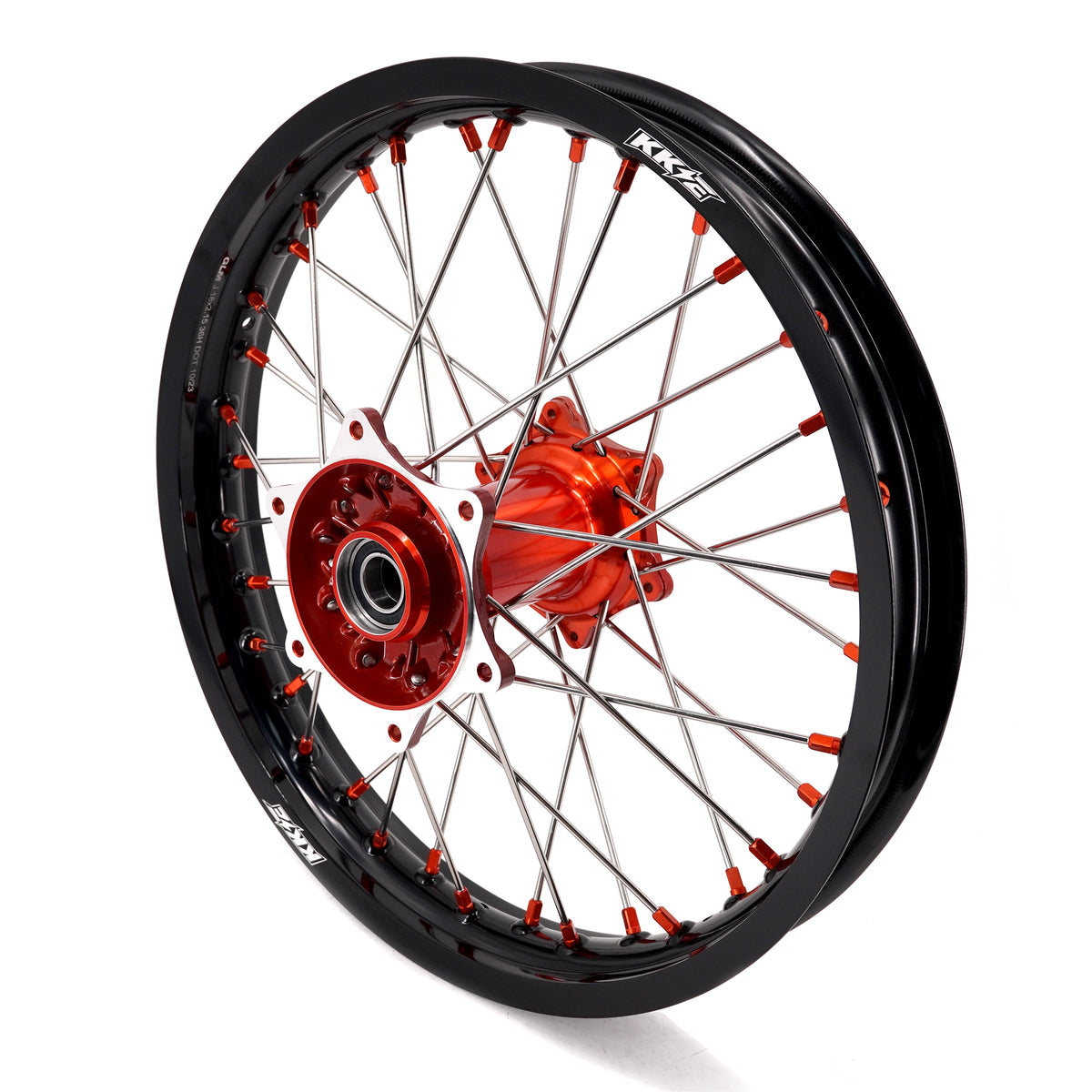 KKE 21" 18" Cast Enduro Wheels For KTM EXC EXC-F EXC-E 2003-2025 Orange Nipples