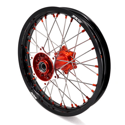 KKE 21" 18" Cast Enduro Wheels For KTM EXC EXC-F EXC-E 2003-2025 Orange Nipples