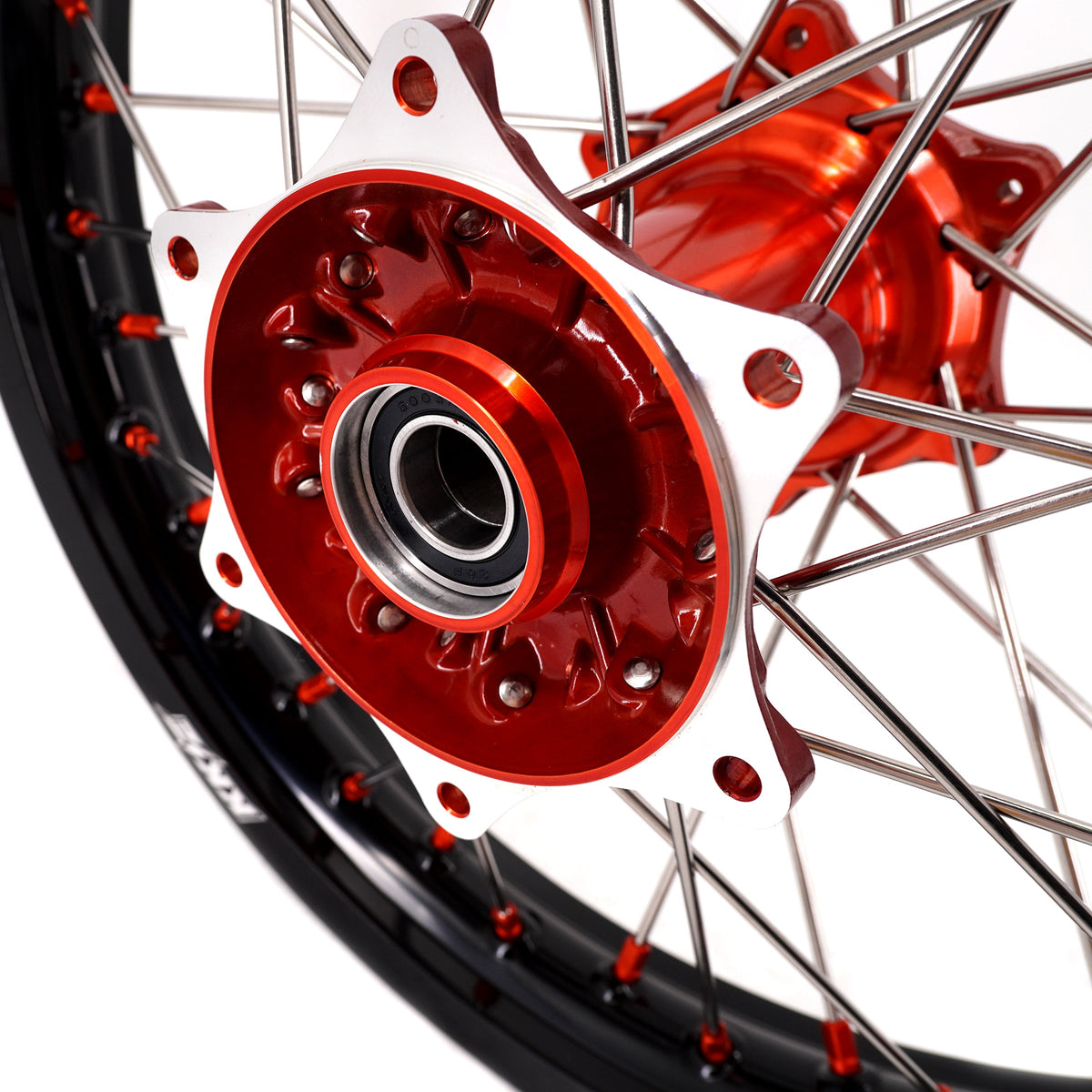 KKE 21" 18" Cast Enduro Wheels For KTM EXC EXC-F EXC-E 2003-2025 Orange Nipples