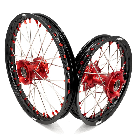 KKE 17"*1.4/14"*1.6 Small Kid's Wheels For KTM SX 85 GAS GAS MC85 2021-2024 Red Nipples