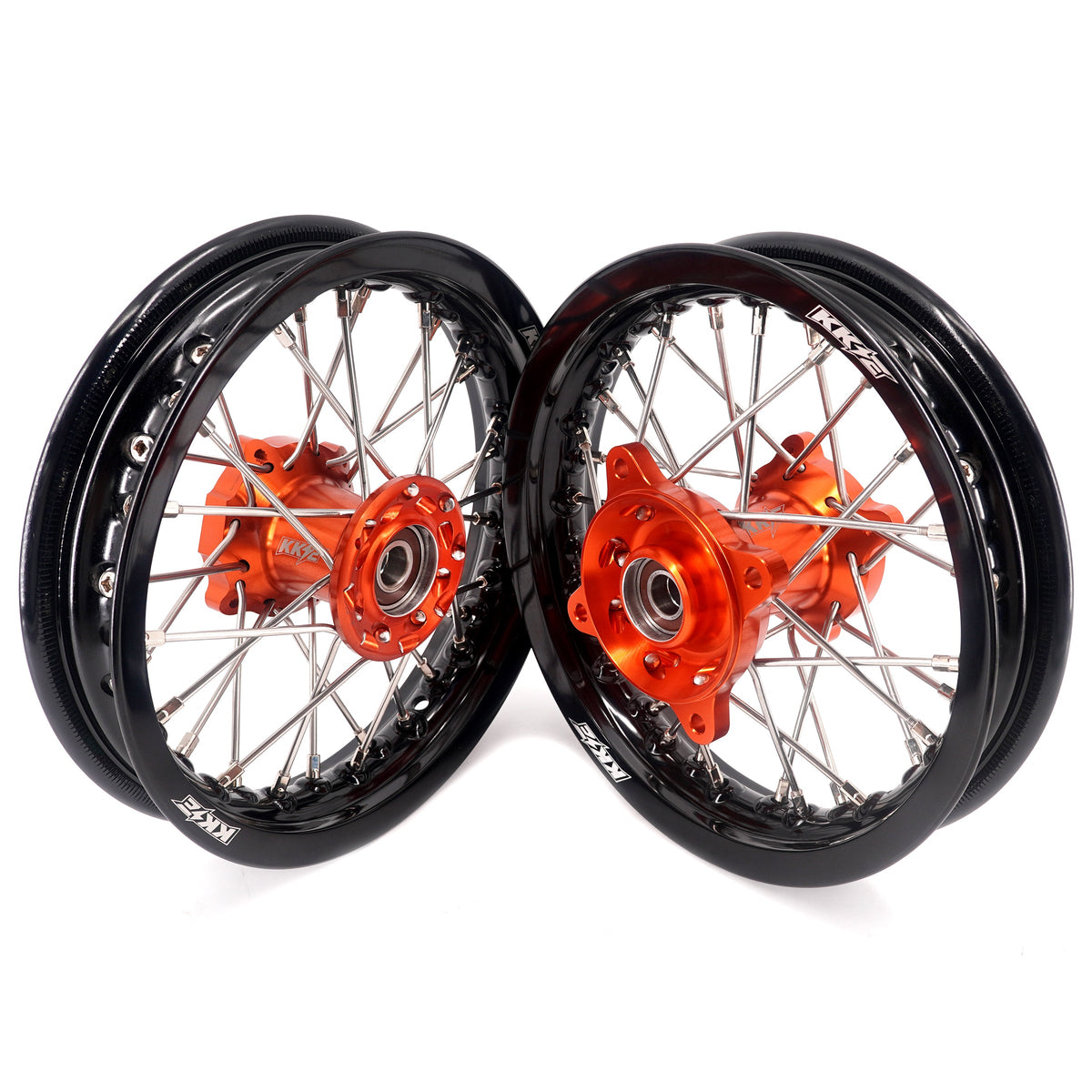 KKE 10/10 Small Kid's Wheels For KTM SX50 2014-2023 Mini Dirtbikes Orange Hub