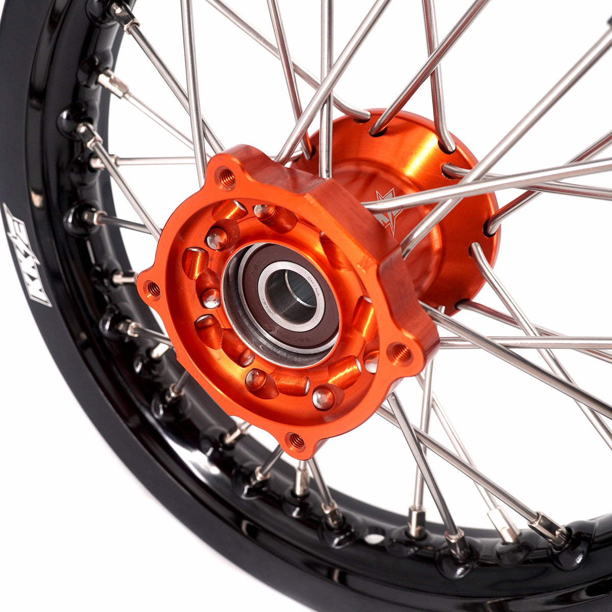 KKE 10/10 Small Kid's Wheels For KTM SX50 2014-2023 Mini Dirtbikes Orange Hub