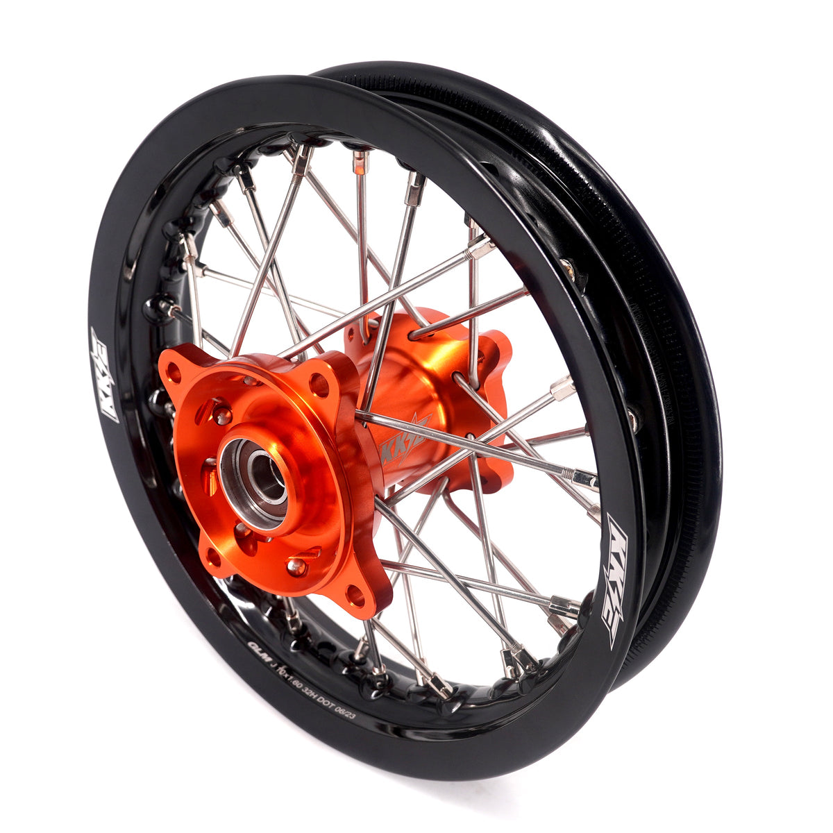 KKE 10/10 Small Kid's Wheels For KTM SX50 2014-2023 Mini Dirtbikes Orange Hub