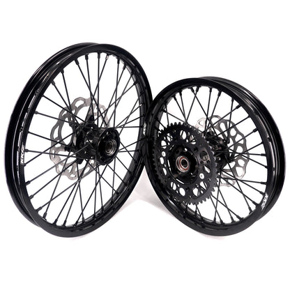 KKE Enduro 1.6*21" & 2.15*18" CNC Hub Electric Dirtbike Alloy Wheels Rims Fit STARK VARG MX EX All Black