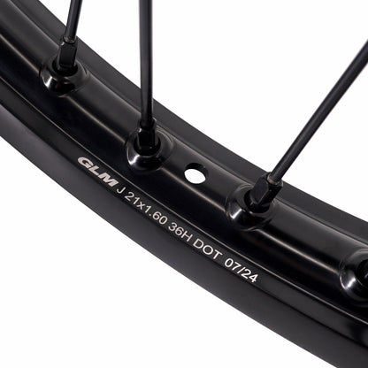 KKE Enduro 1.6*21" & 2.15*18" CNC Hub Electric Dirtbike Alloy Wheels Rims Fit STARK VARG MX EX All Black