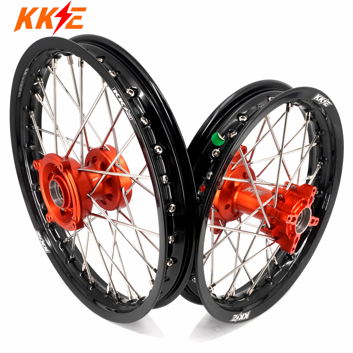 KKE 14"*1.4/12"*1.6 Kid's Small Wheels Rims Set Fit KTM SX 65 2025-2026 Orange&Black