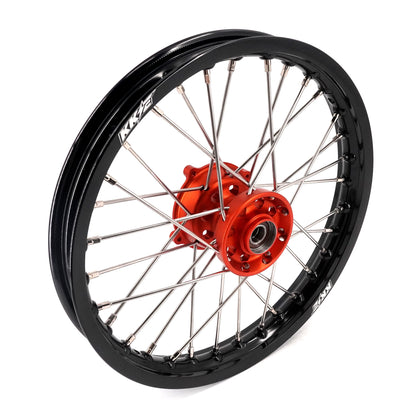 KKE 14"*1.4/12"*1.6 Kid's Small Wheels Rims Set Fit KTM SX 65 2025-2026 Orange&Black