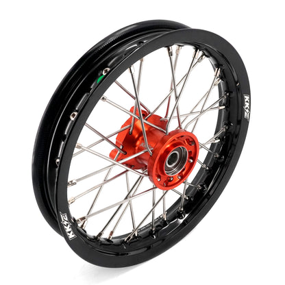 KKE 12/10 Small Kid's Wheels For KTM SX50 2024-2025 Mini Dirtbikes Orange Hub