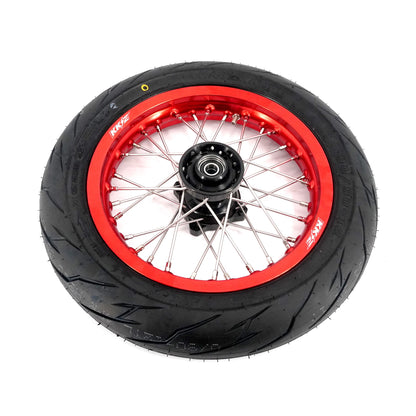 KKE 1.85*12'' & 2.15*12'' E-Bike Mini Wheels Kit with Tires Fit For Rawrr Mantis Mini 2024, Mini R/R17 2025-2026 Red Rims