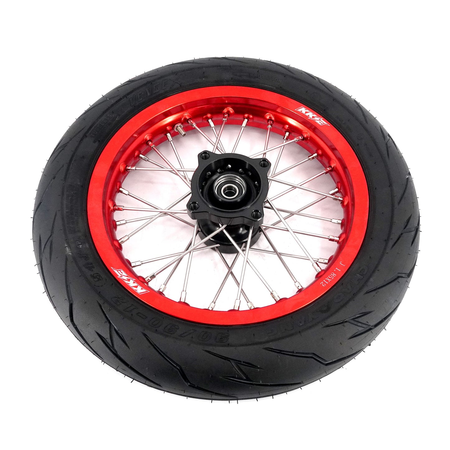 KKE 1.85*12'' & 2.15*12'' E-Bike Mini Wheels Kit with Tires Fit For Rawrr Mantis Mini 2024, Mini R/R17 2025-2026 Red Rims
