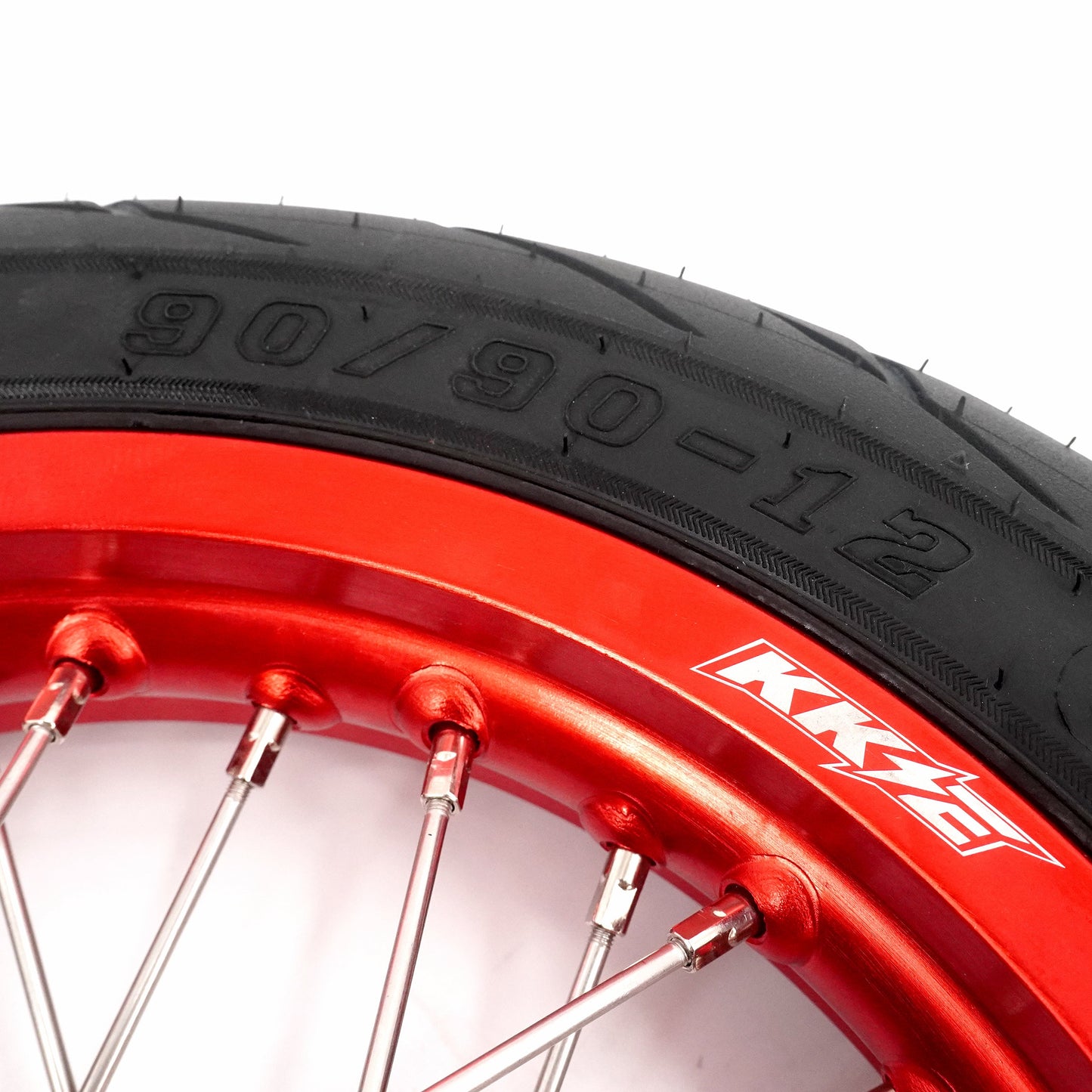 KKE 1.85*12'' & 2.15*12'' E-Bike Mini Wheels Kit with Tires Fit For Rawrr Mantis Mini 2024, Mini R/R17 2025-2026 Red Rims