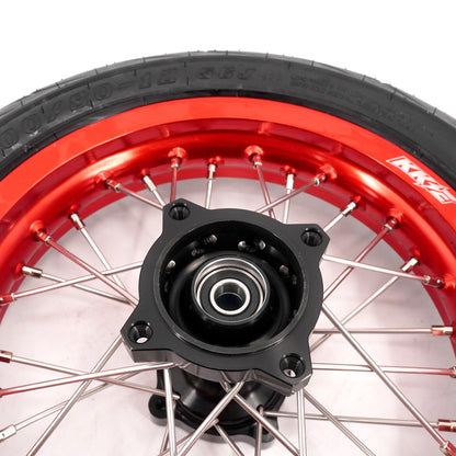 KKE 1.85*12'' & 2.15*12'' E-Bike Mini Wheels Kit with Tires Fit For Rawrr Mantis Mini 2024, Mini R/R17 2025-2026 Red Rims
