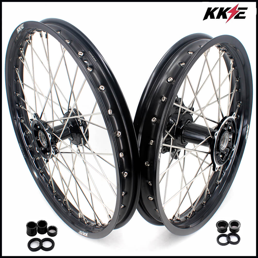 KKE 21" 19" MX Cast Dirt Bike Wheels Set For HONDA CRF250R 04-13 CRF450R 02-12 CR125R/250R 02-13