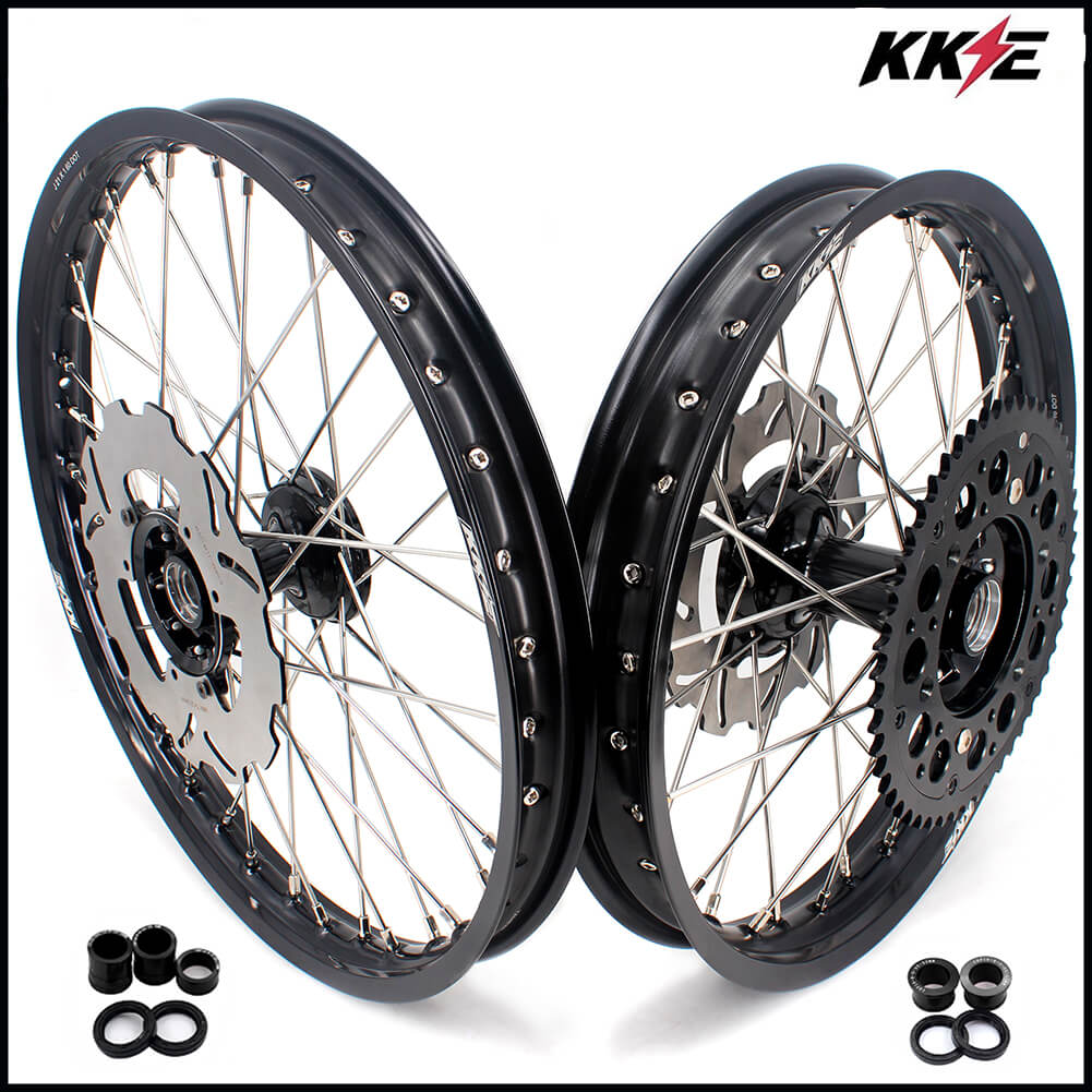 KKE 21" 19" MX Cast Dirt Bike Wheels Set For HONDA CRF250R 04-13 CRF450R 02-12 CR125R/250R 02-13
