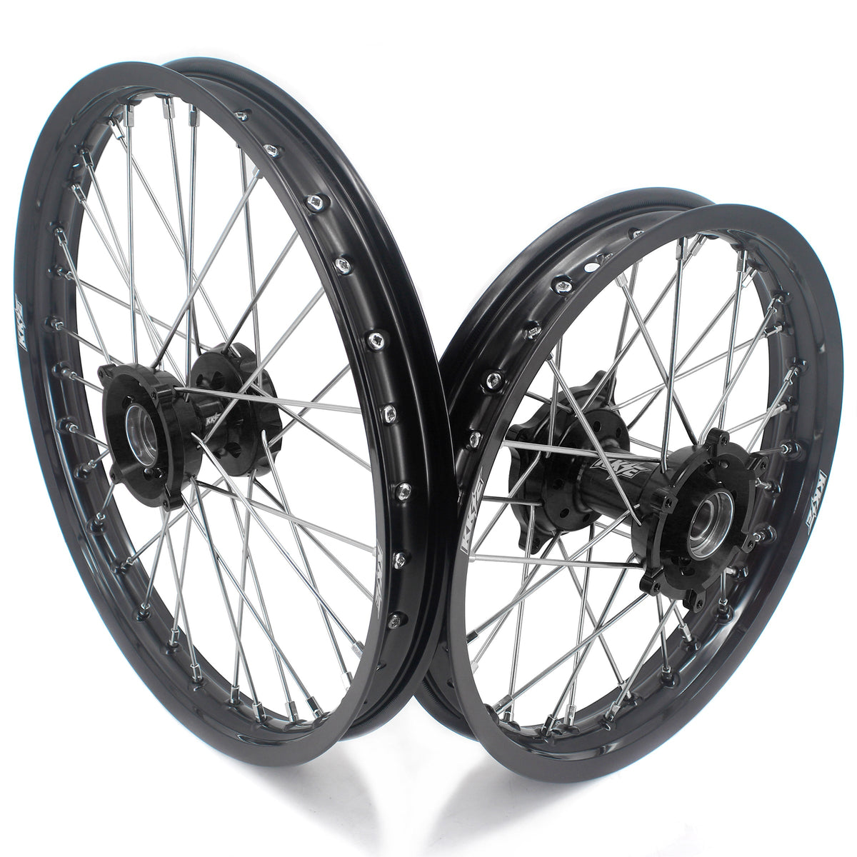KKE Factory Size Small Kid's Wheels 17" 14" GLM Rims For KTM SX 85 2021-2024 Husky TC85 GASGAS MC85 Black Hub
