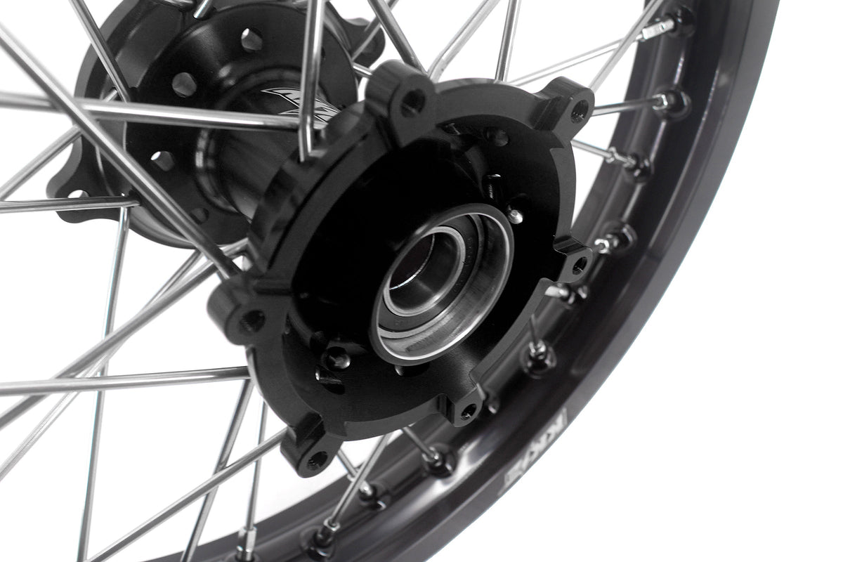 KKE Factory Size Small Kid's Wheels 17" 14" GLM Rims For KTM SX 85 2021-2024 Husky TC85 GASGAS MC85 Black Hub