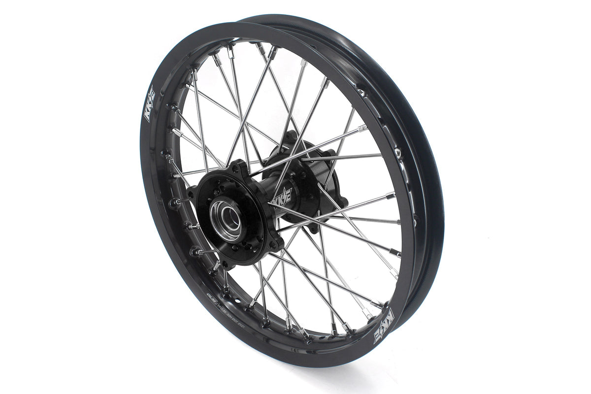 KKE Factory Size Small Kid's Wheels 17" 14" GLM Rims For KTM SX 85 2021-2024 Husky TC85 GASGAS MC85 Black Hub