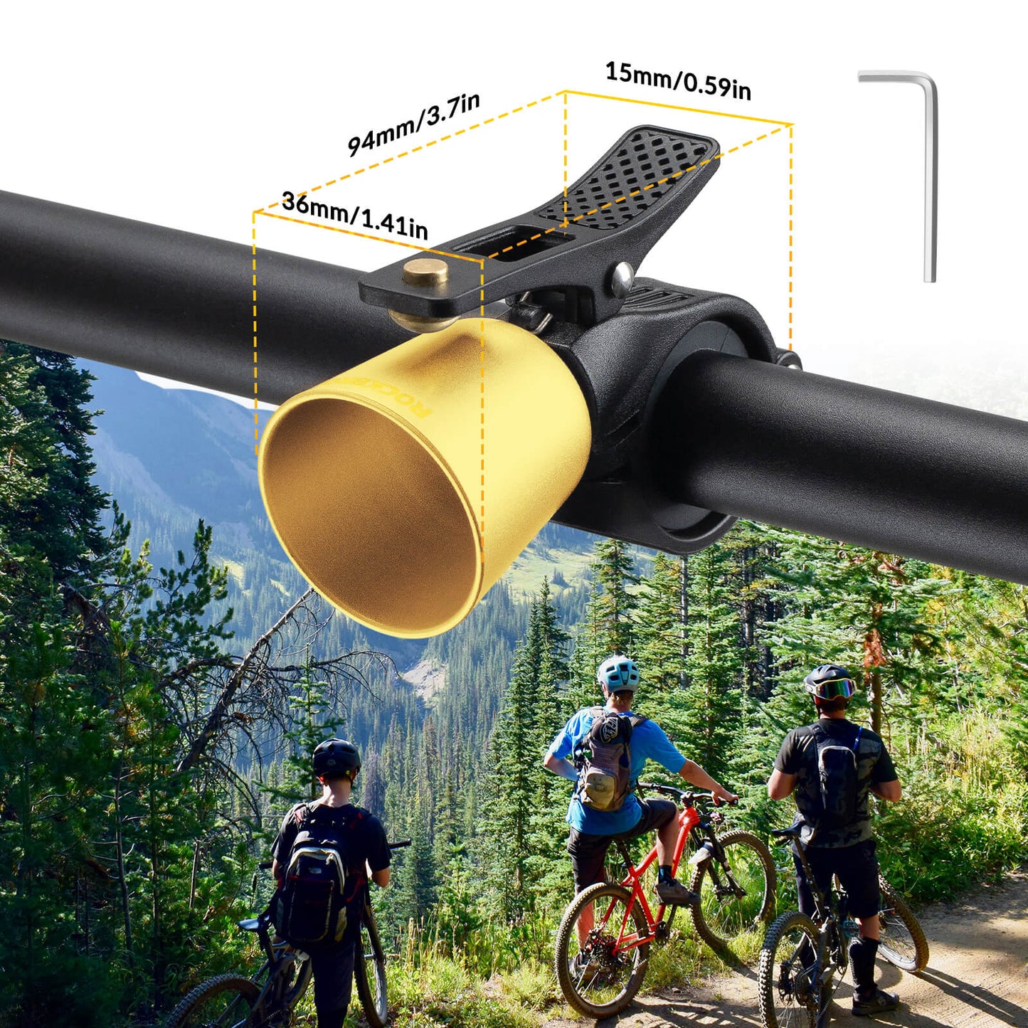 ROCKBROS Bike Bell – Loud Sound for MTB & Road Bikes