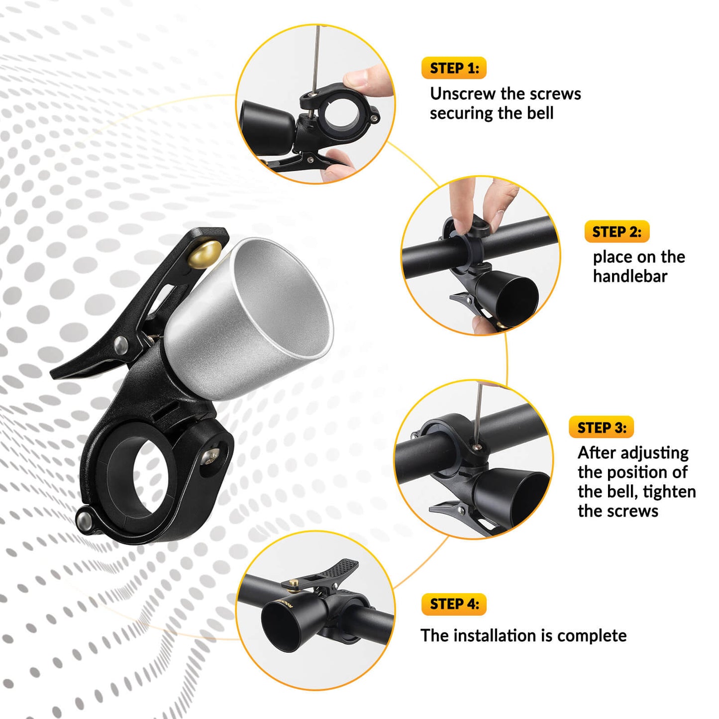 ROCKBROS Bike Bell – Loud Sound for MTB & Road Bikes