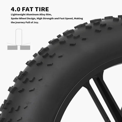 750W Motor Electric Bike - 48V Battery, 20" Wheels