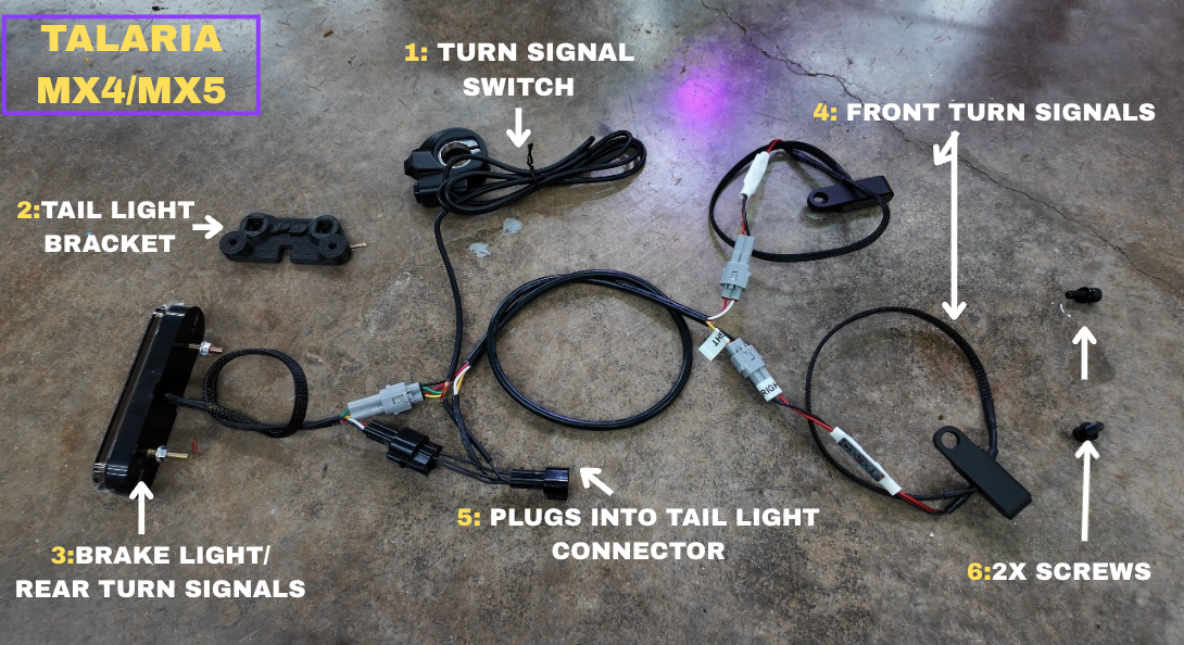 Turn Signal and Brake Light Kit For Surron, Talaria, Eride Pro 3.0 Project 9
