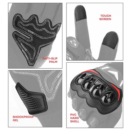 Gloves Summer Riding Hard Knuckle Touchscreen Gloves