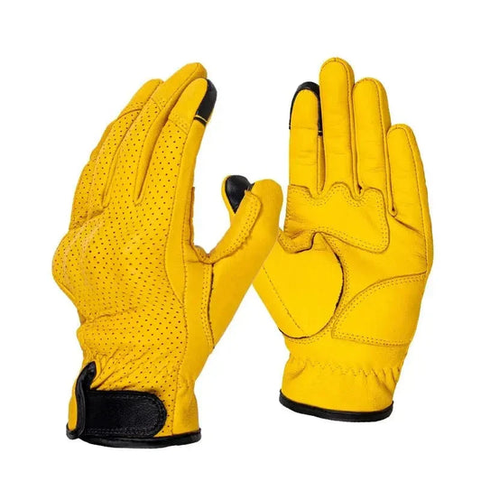Vintage Leather Gloves Touchscreen