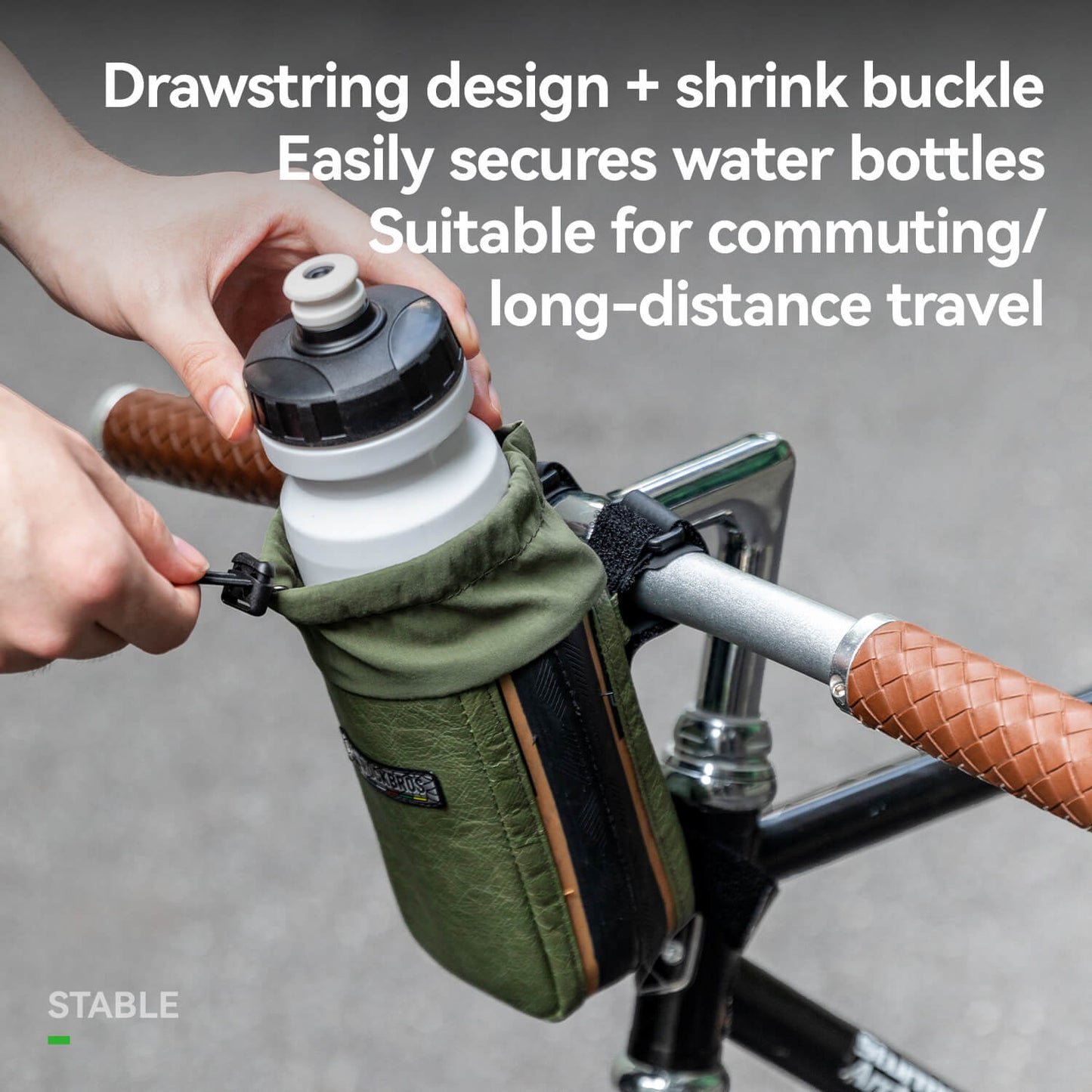 ROAD TO SKY Recycled Tire Bike Water Bottle Bag - 0.8L