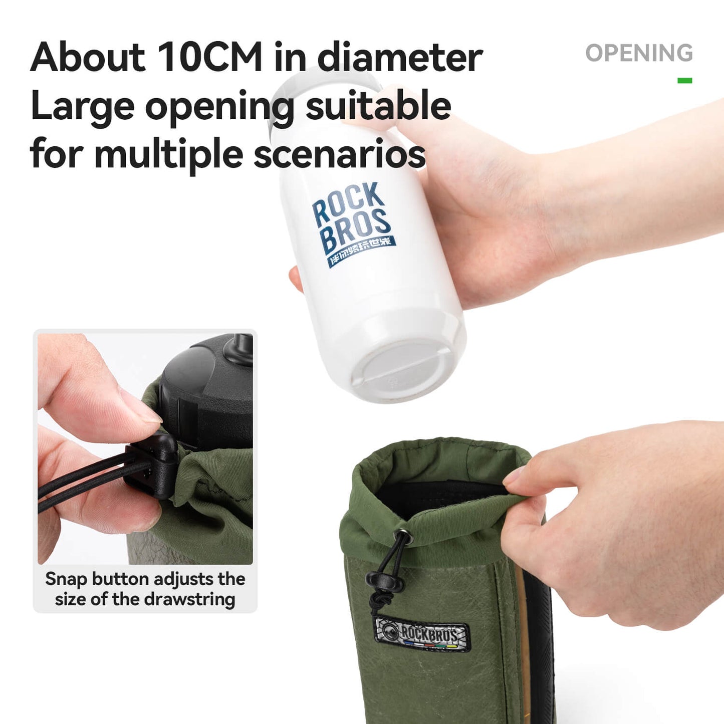 ROAD TO SKY Recycled Tire Bike Water Bottle Bag - 0.8L