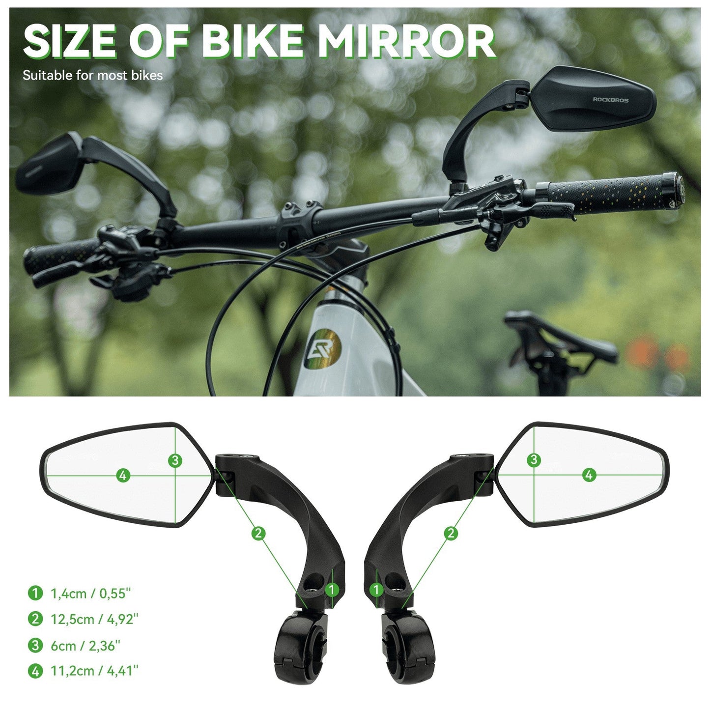 Bike Handlebar Rear View Mirror