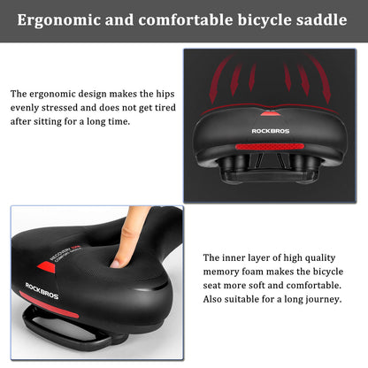 ROCKBROS Bike Saddle Comfort Shock-absorbing Bike Seat
