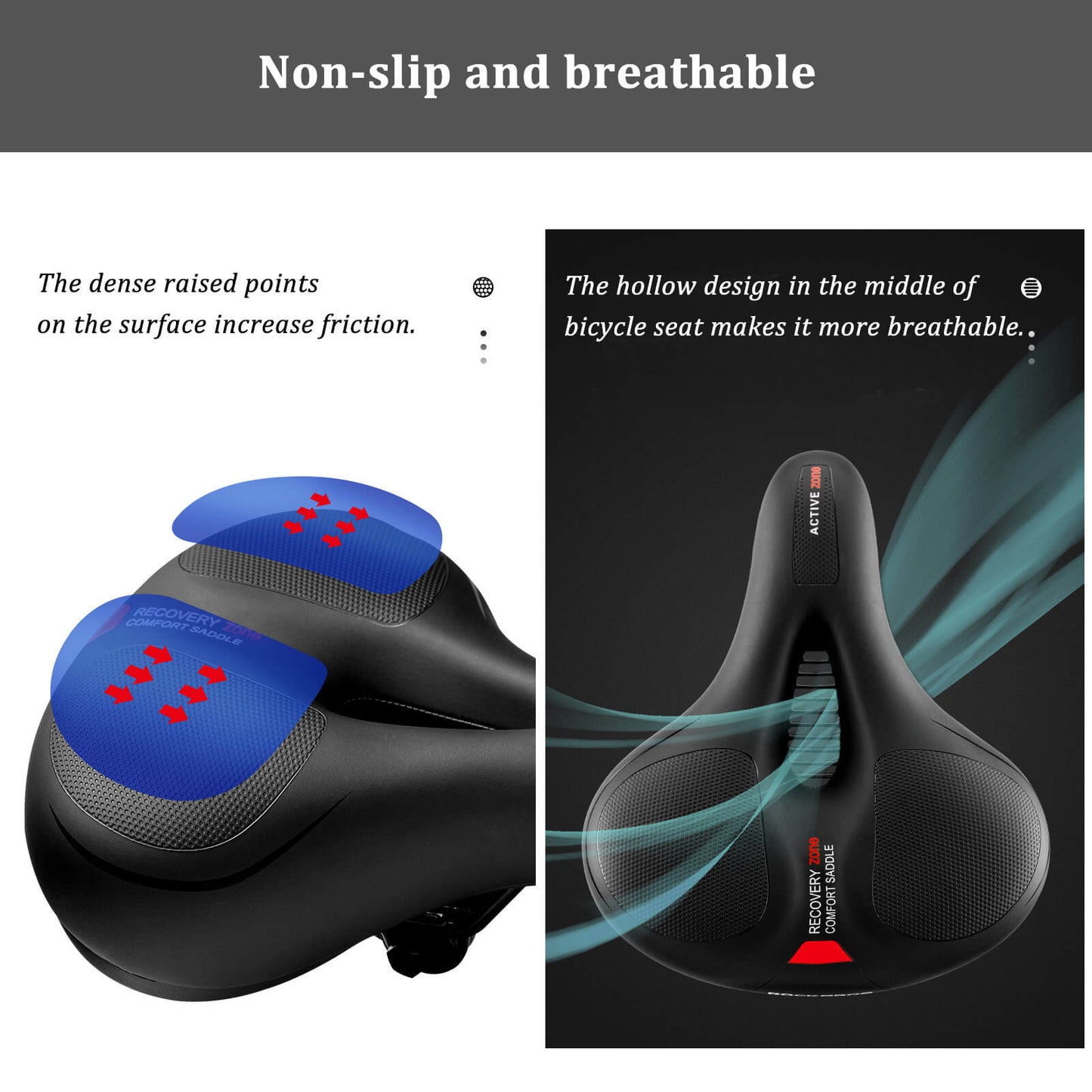 ROCKBROS Bike Saddle Comfort Shock-absorbing Bike Seat