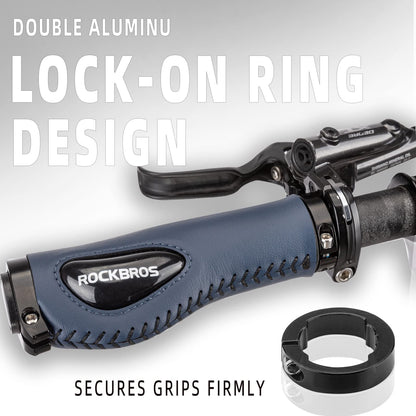 Bike Handle Grips Ergonomics Design Soft Gel Dual Lock