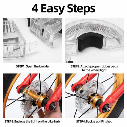 Multi Colored Bike Hub Light
